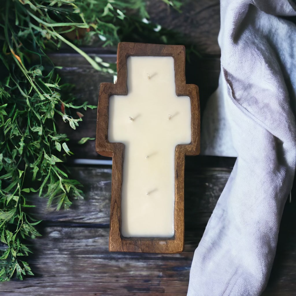 Large Cross Wooden Bowl