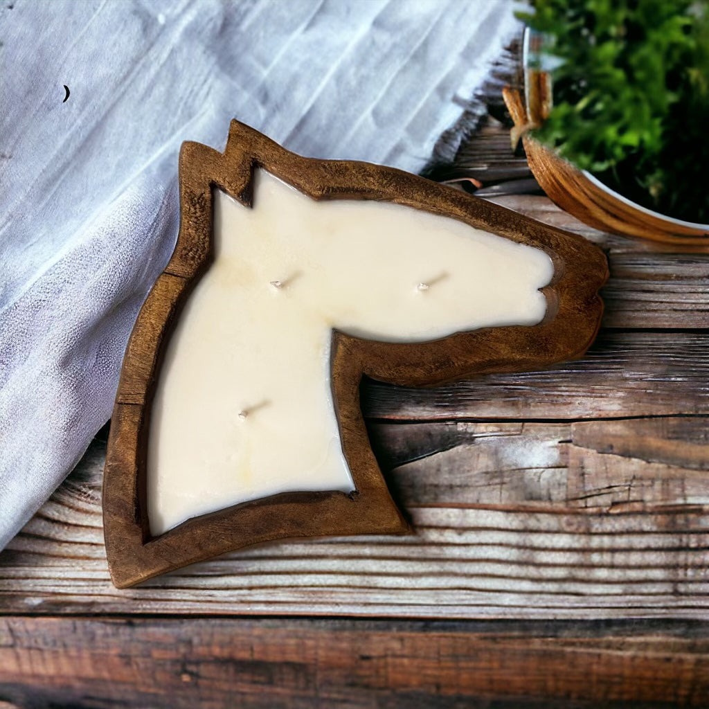 Horse wooden bowl