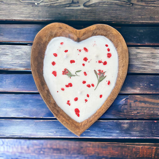 Large Heart Wooden Bowl