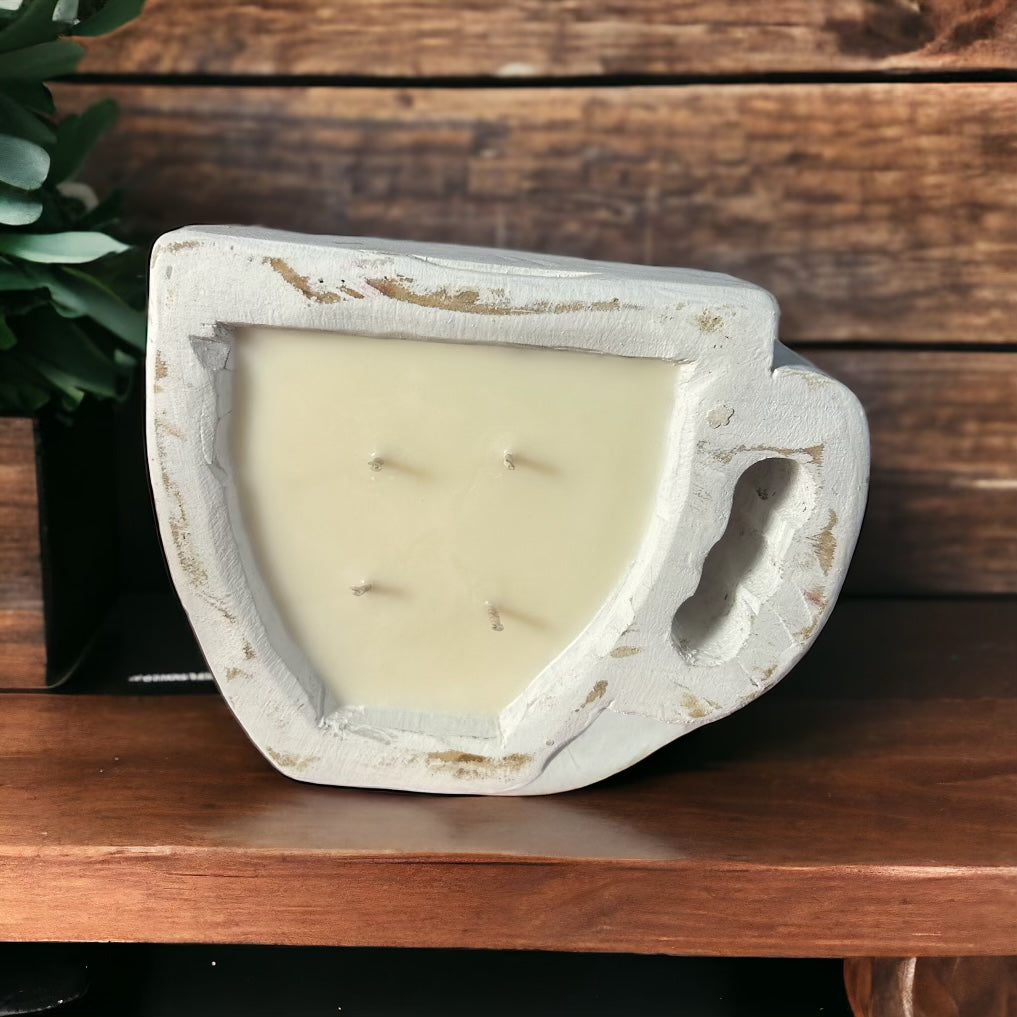 Coffee Cup wooden dough bowl