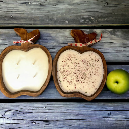 Large Apple Wooden Bowl