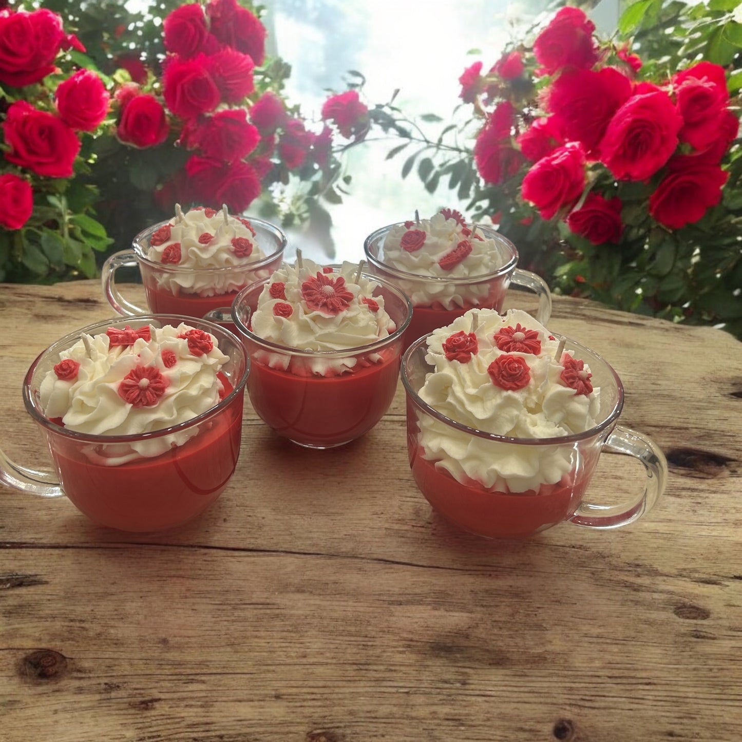 Rose Dessert Candles