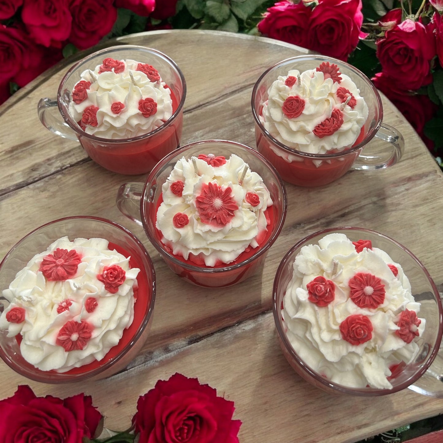 Rose Dessert Candles