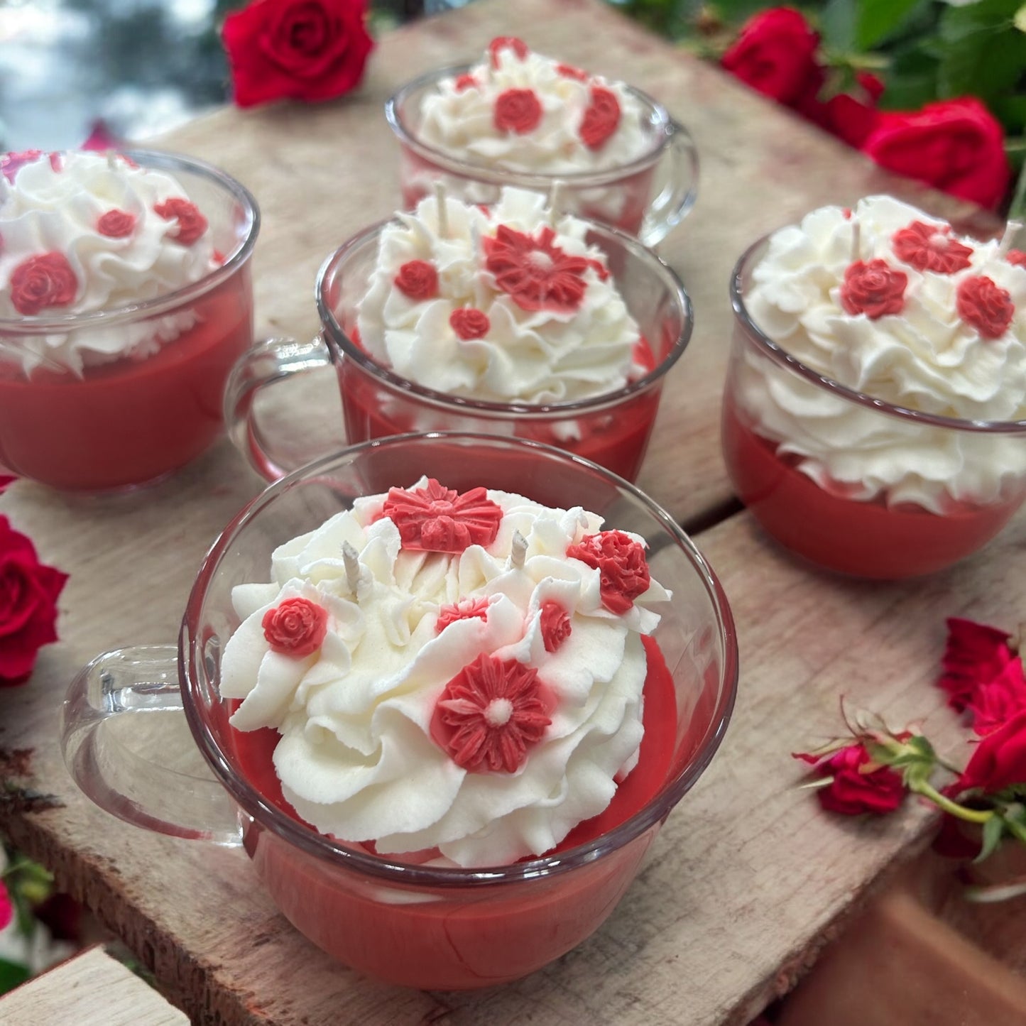 Rose Dessert Candles