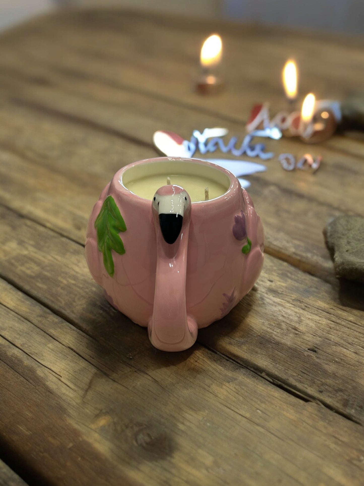 Flamingo Mug Candle