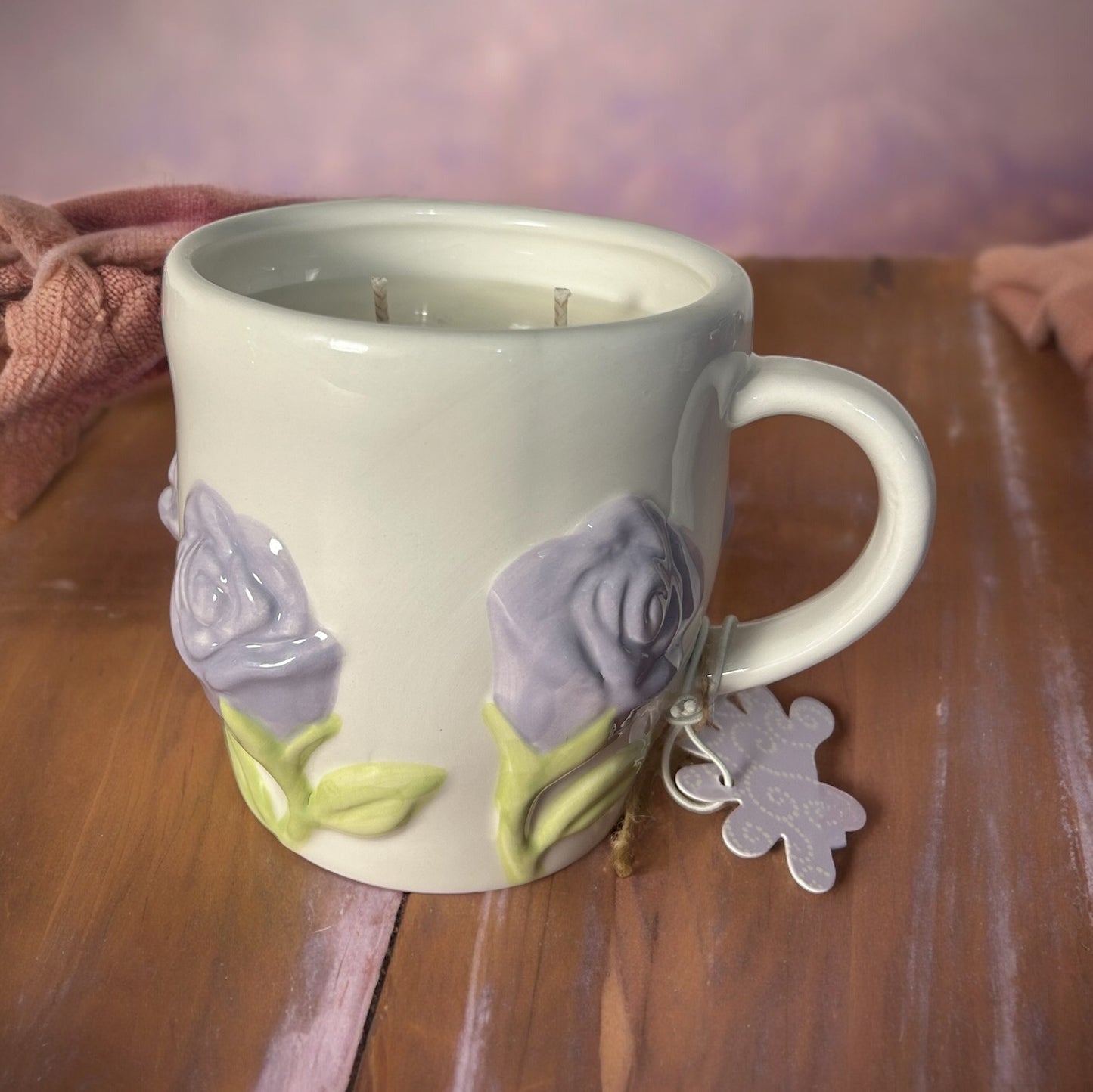 Rose flower Mug Candles