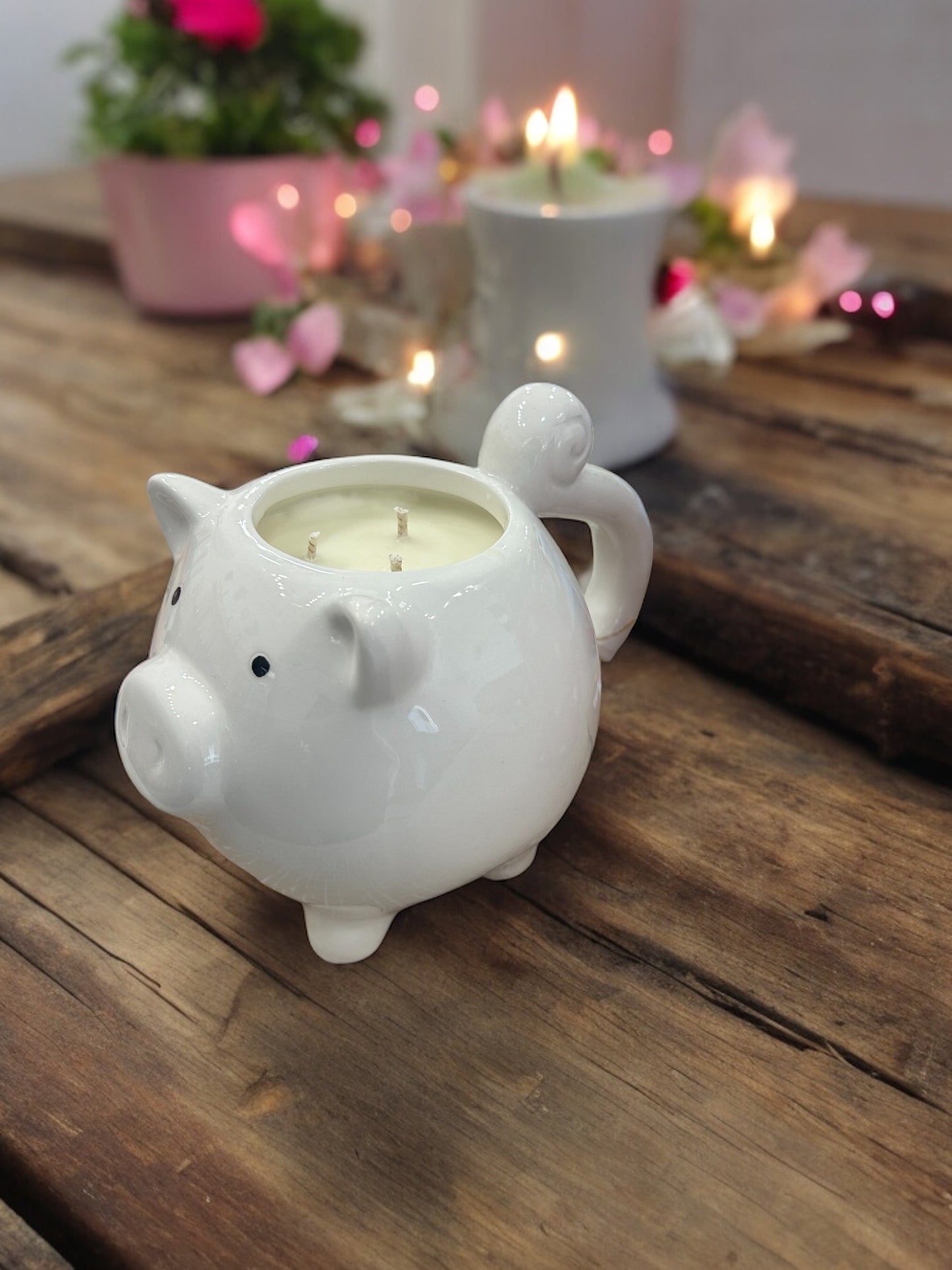 Pig Mug Candle